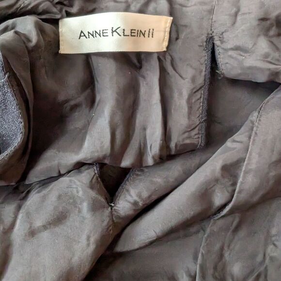 Anne Klein Black Double-Breasted Tuxedo  Dress with Satin Lapels Sz S - Picture 11 of 11